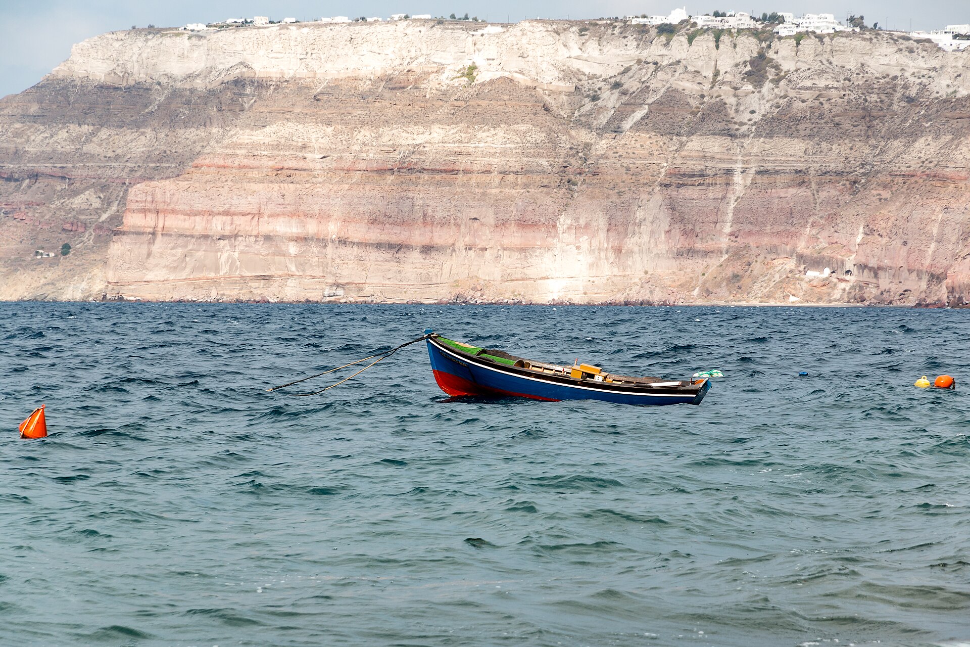 The caldera cliffs of Santorini