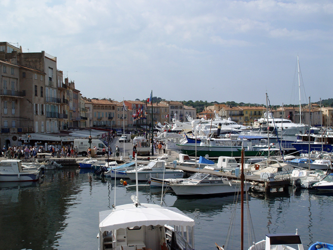 Yachts berthed in Saint-Tropez harbour