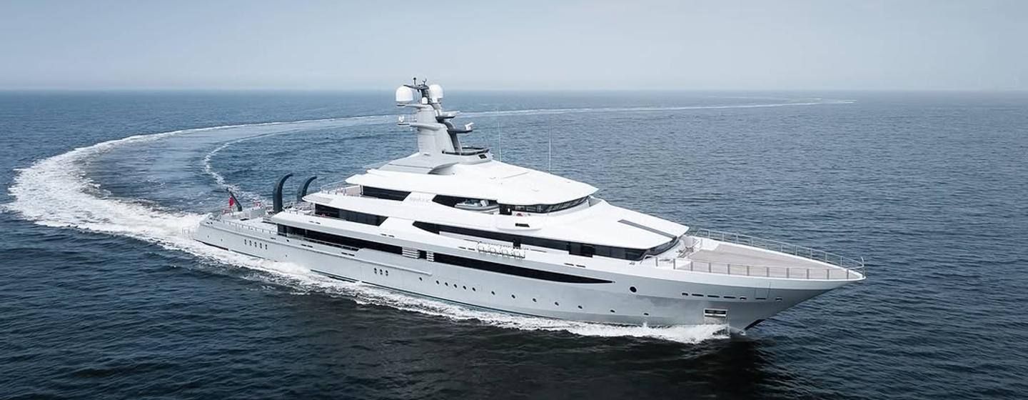 The Oceanco superyacht Draak underway at sea