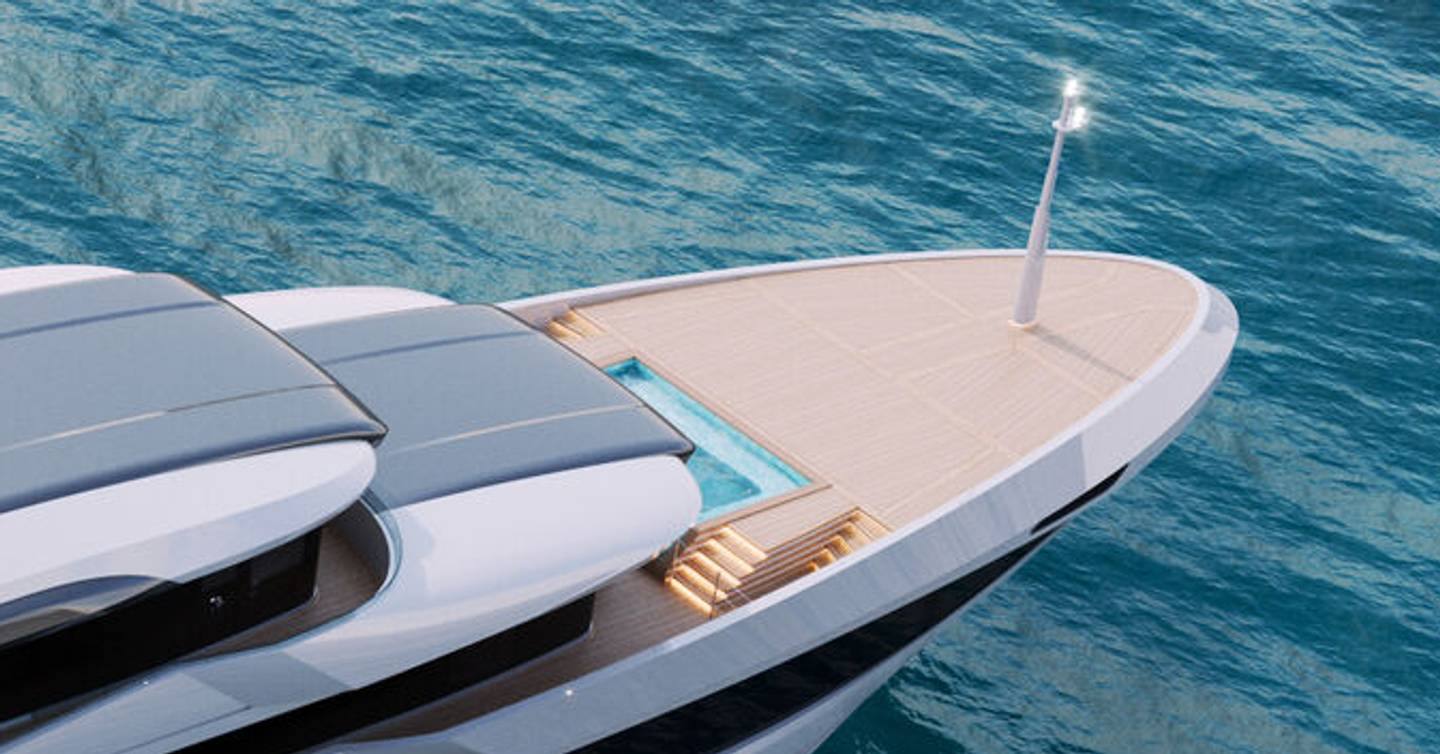 Official rendering of the Majesty 180 foredeck